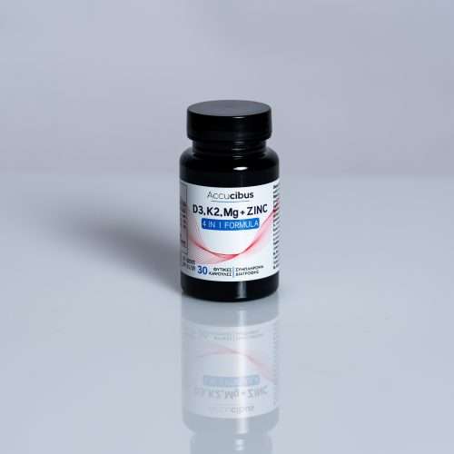 Accucibus D3, K2, Mg + Zinc 4 in 1 Formula, 30 κάψουλες — δώρο